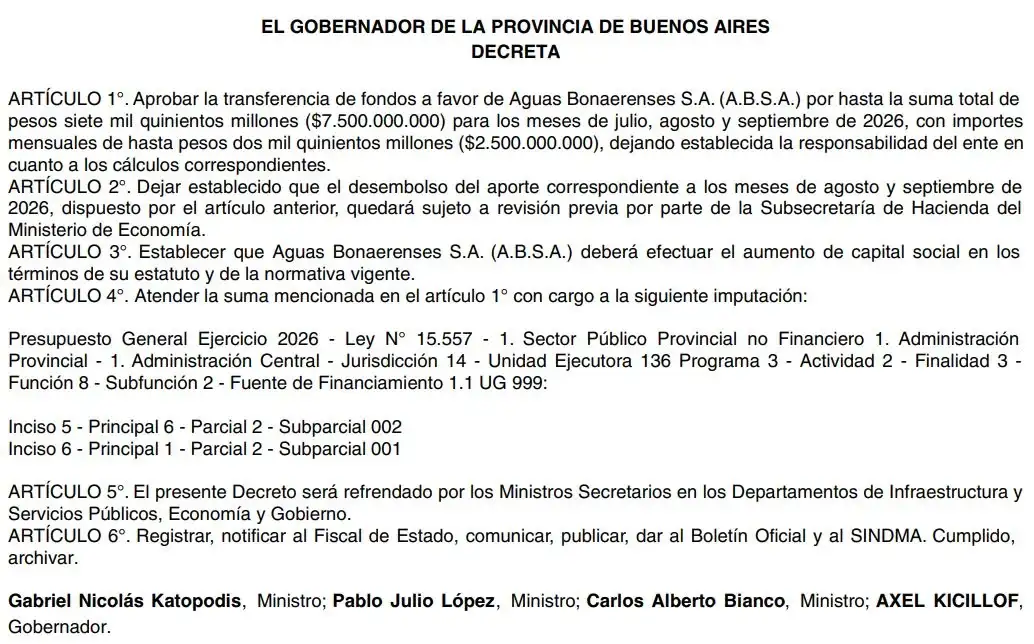decreto absa