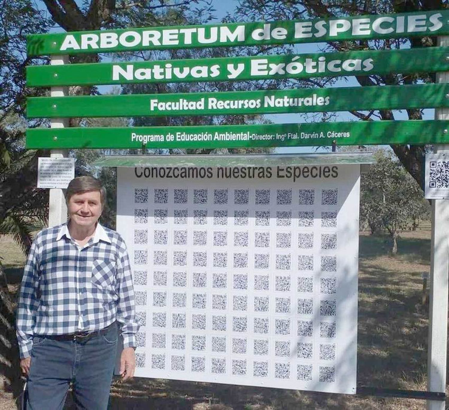 Inauguraron el sistema de identificación 
por código QR en el arboretum de la UNaF