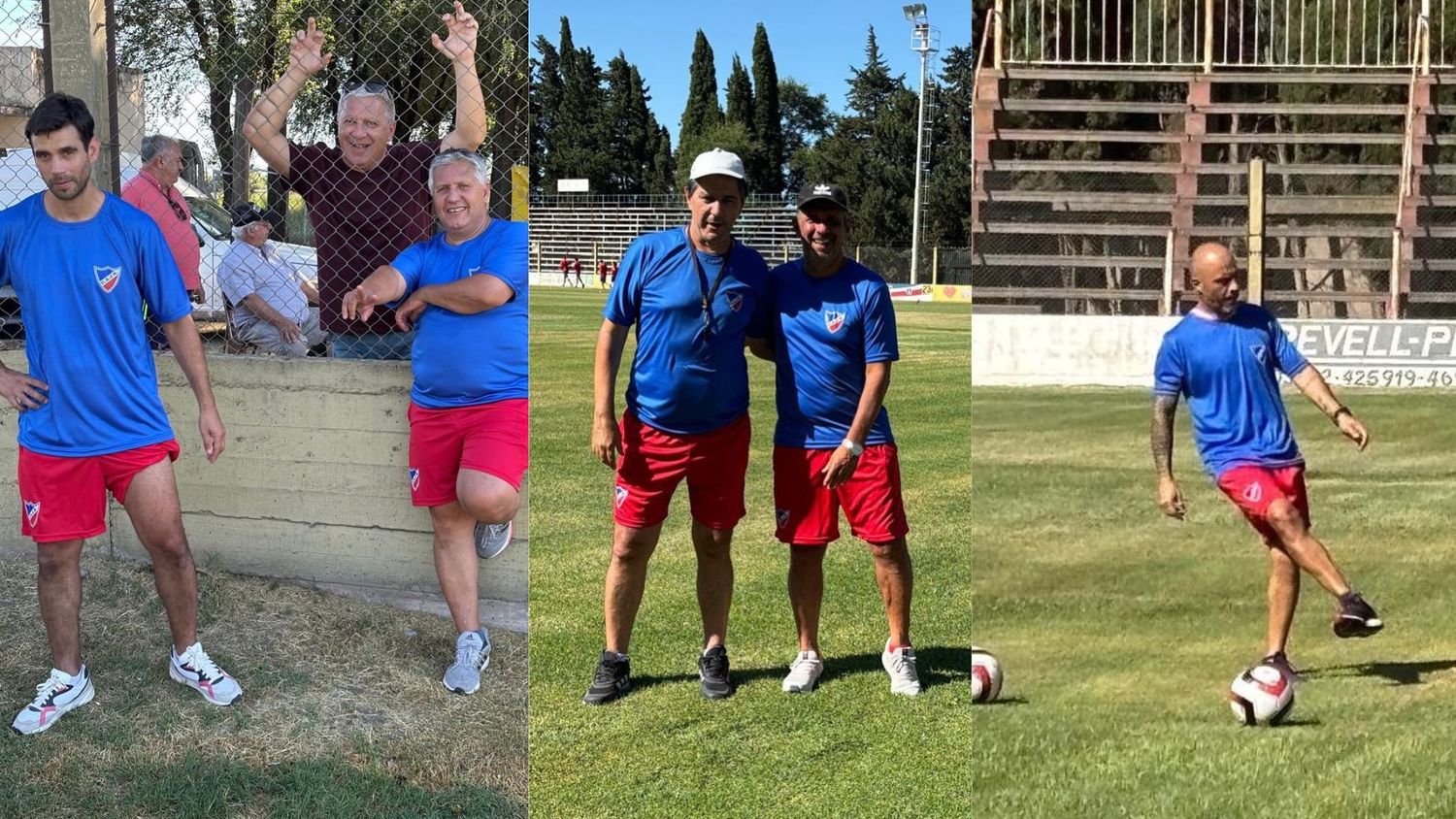 Cuerpo Técnico: Alejandro Vega y Charly Cormick (AC). El DT Marcelo Sevilla, Omar Mayul (AC) y el PF Claudio Araujo.