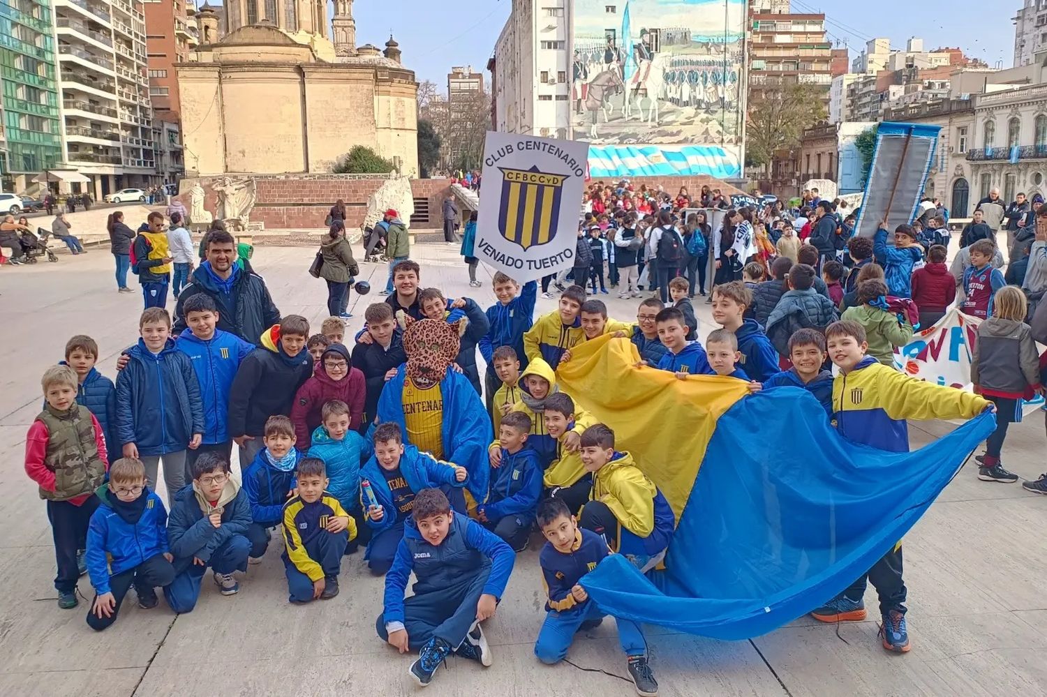 Los chicos de La Fiebre presentes en Rosario.