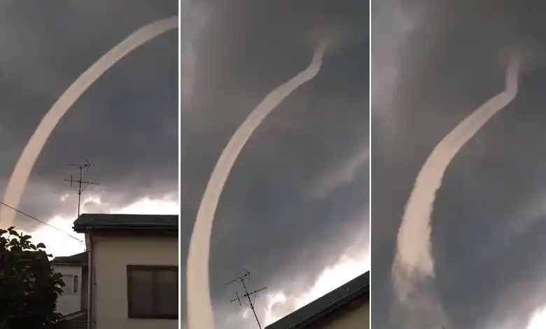 ¿Un dragón volador? El raro fenómeno meteorológico que ocurrió en Japón