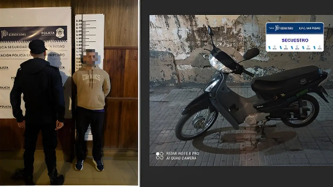 La moto fue puesta a disposición del Juzgado de Faltas.