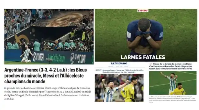 El shock de los medios franceses tras la consagración de Argentina en el Mundial