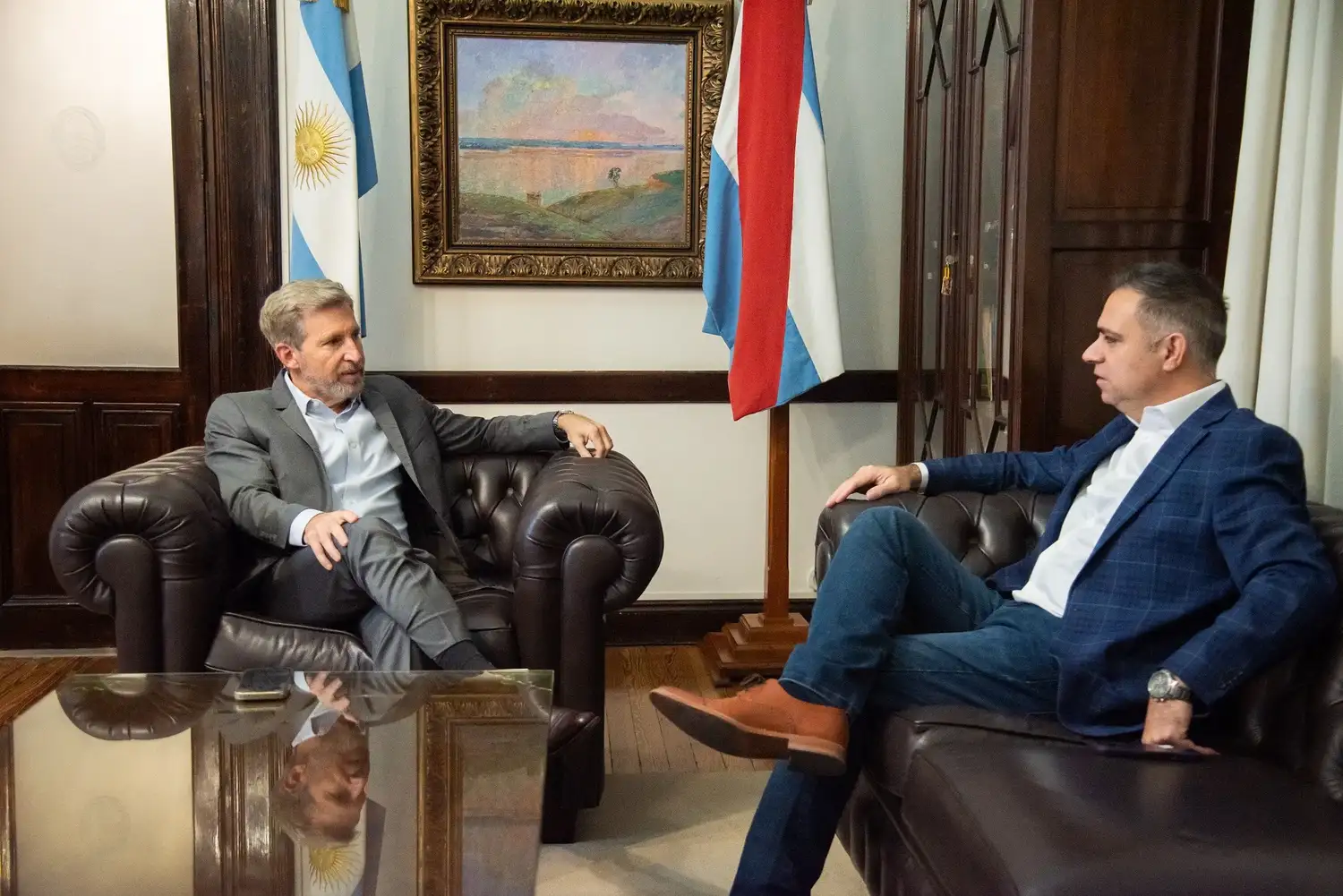 La agenda de Davico con Frigerio: creciente del río, finalización del Hospital Bicentenario y extensión de la red de gas