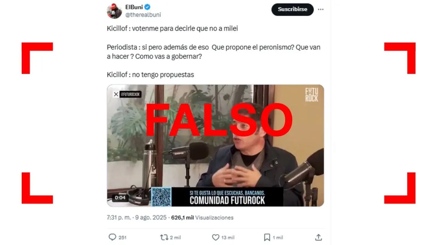 Es falso el video en el que Axel Kicillof contesta: “Hoy no tengo una propuesta, tenemos que buscarla”