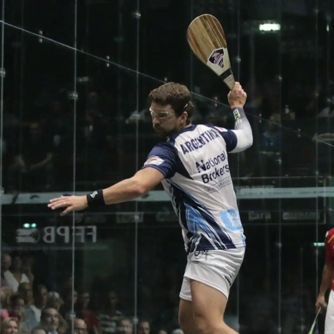 Facundo Andreasen, el mejor pelotari del mundo, vuelve a jugar en el trinquete del club de Pelota Chascomús