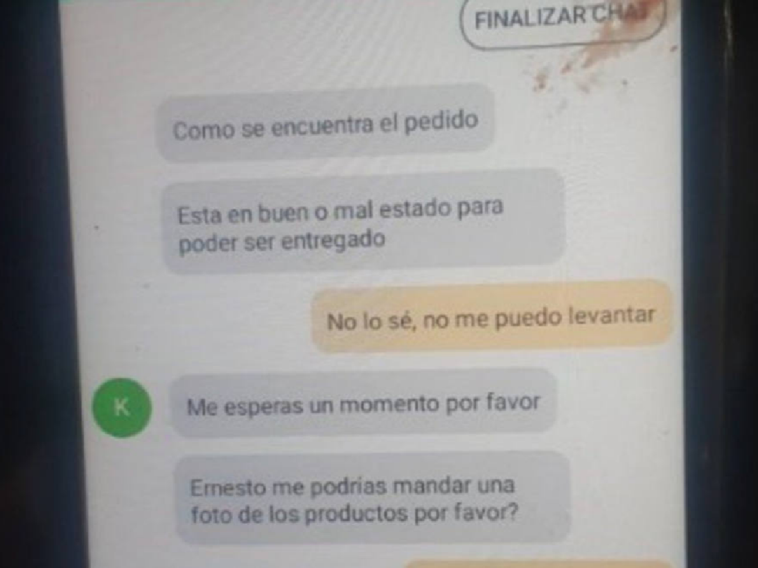 Indignante mensaje de un delivery a repartidor atropellado