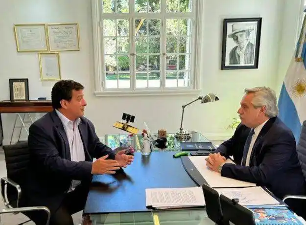 Casaretto con el presidente Alberto Fernández, por la agenda del Congreso y proyectos para Entre Ríos