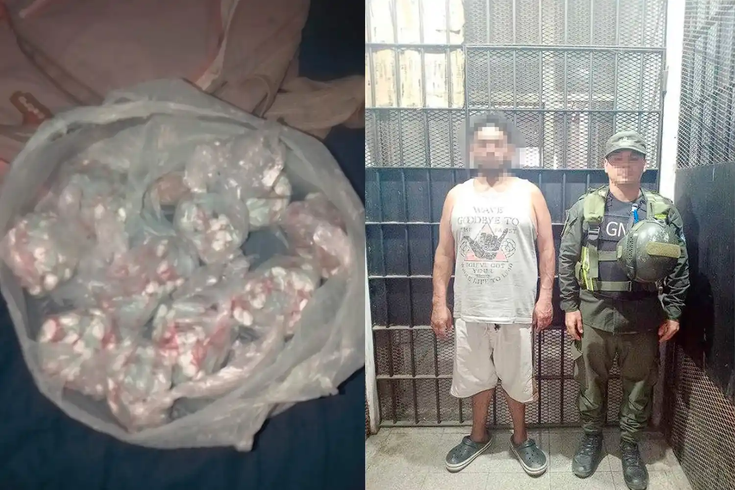 Operativo de GNA en el sur provincial: secuestraron más de 500 envoltorios de cocaína y detuvieron a 3 personas