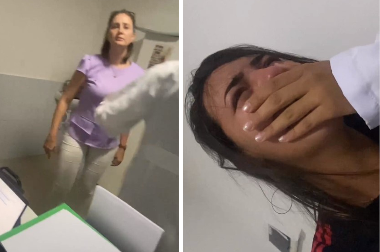 La paciente Amanda Oliveira grabó todo en video.