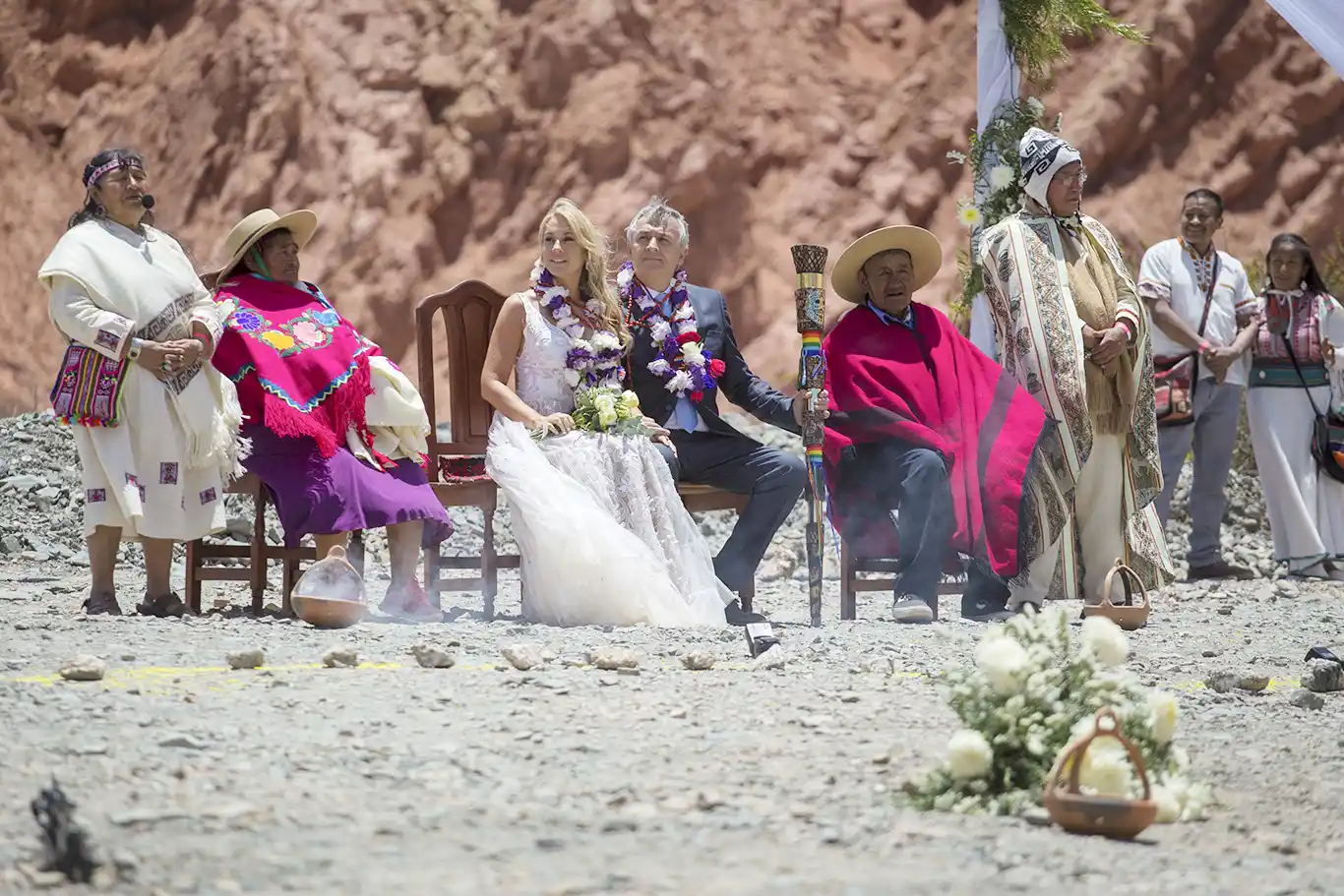Morales y su novia se unieron en una ceremonia en Purmamarca
