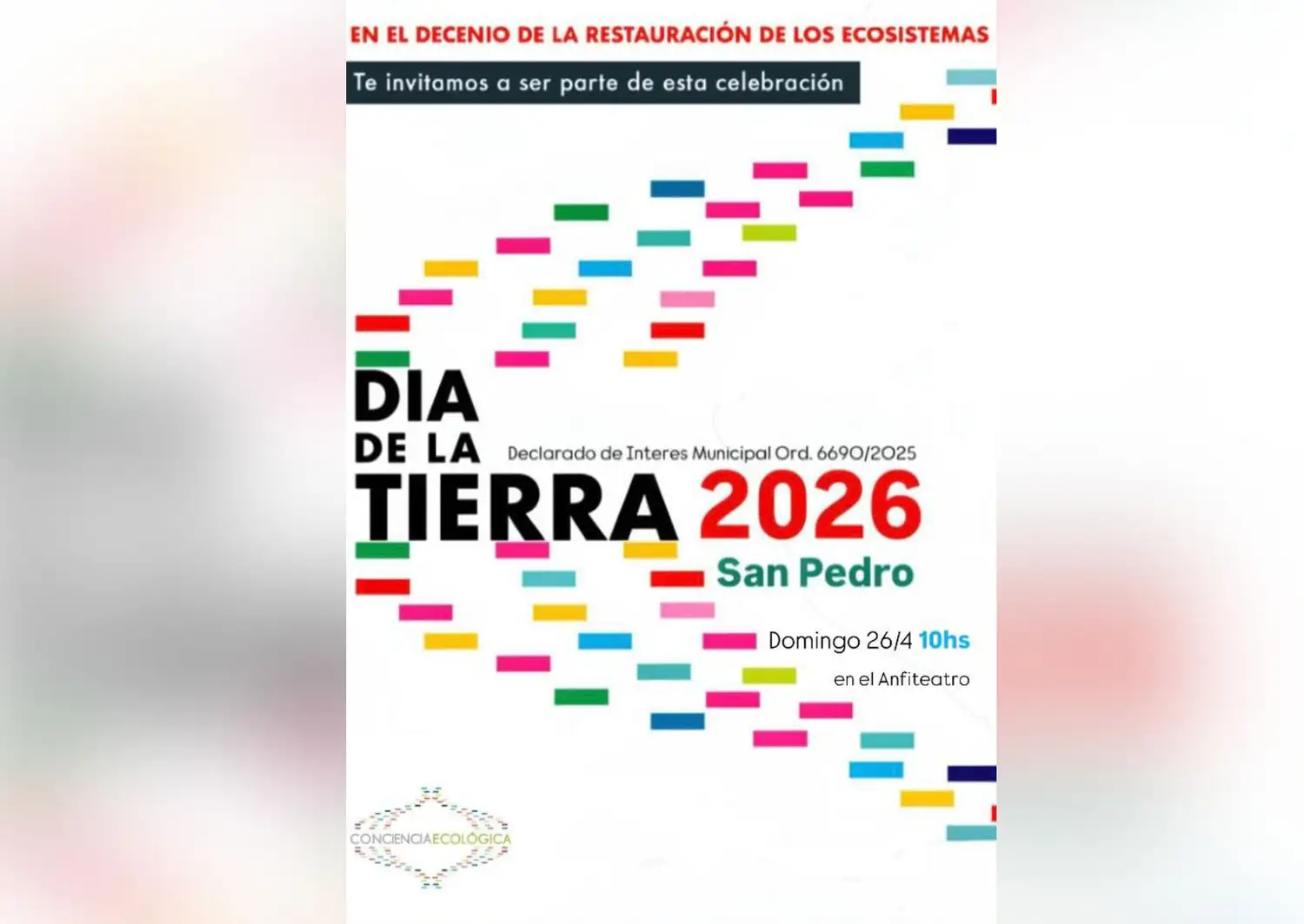 Conciencia Ecológica invita a un evento por el Día de la Tierra