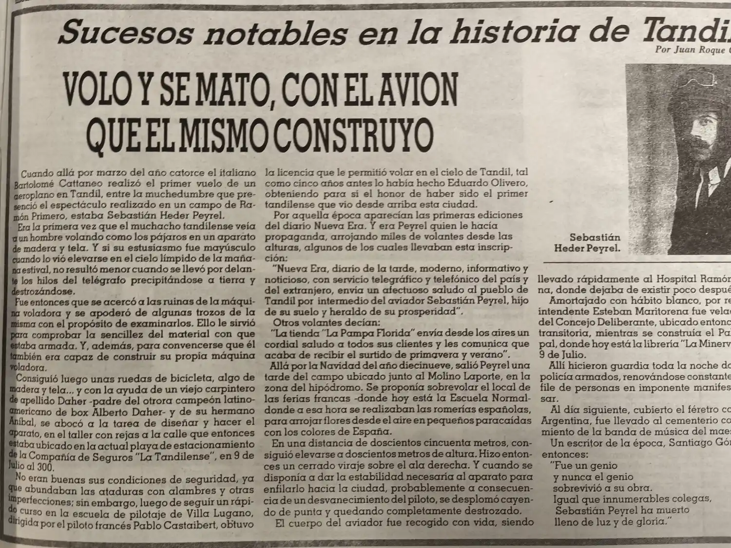 Voló y se mató, con el avión que él mismo construyó