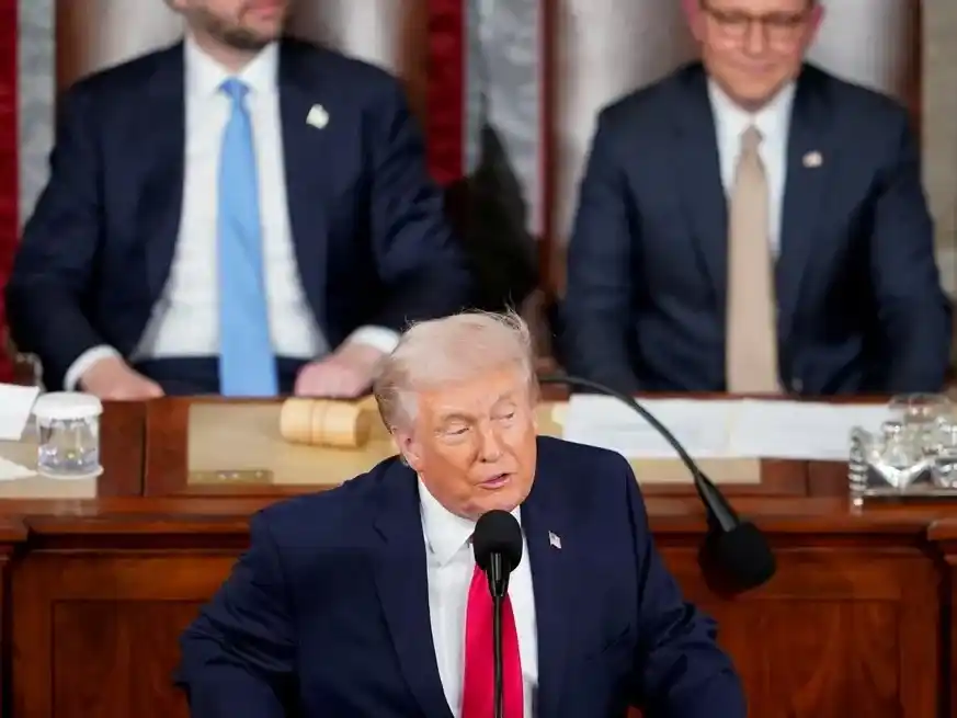 El presidente Donald Trump, brindó su discurso ante el Congreso. Créditos: Reuters/Nathan Howard