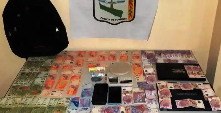 Joven detenido con drogas y $45.000