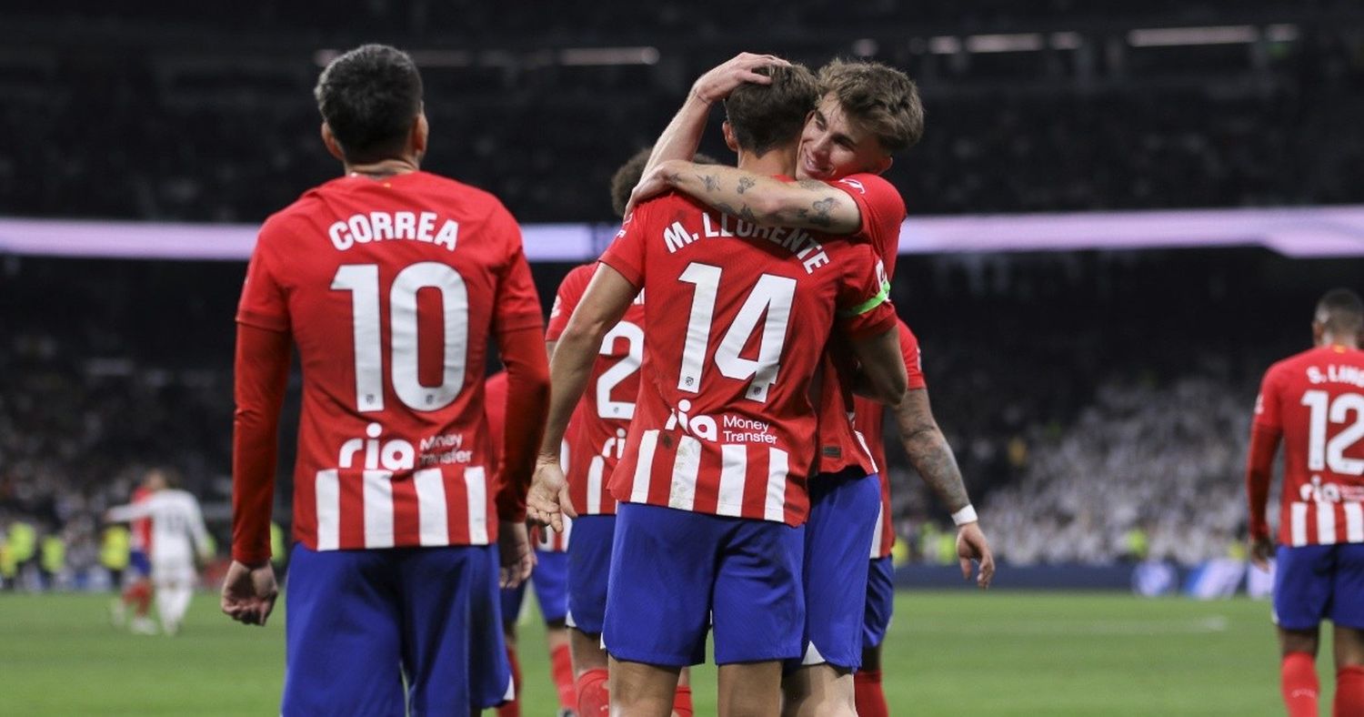 El festejo de los jugadores del Atlético Madrid