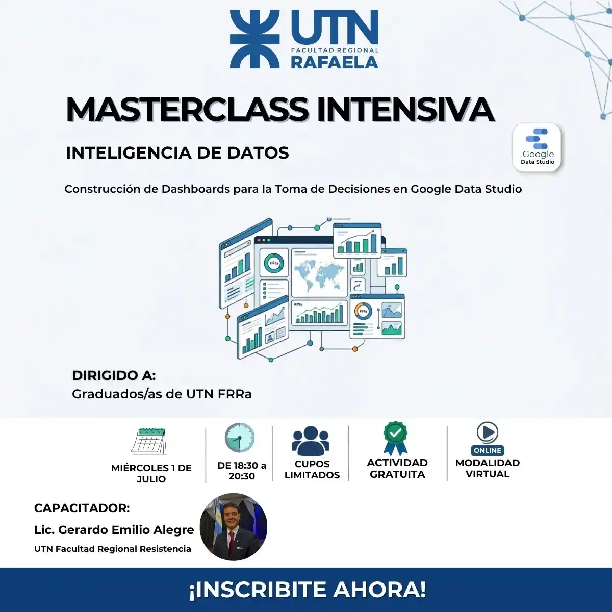 UTN Rafaela lanza una capacitación gratuita en Inteligencia de Datos