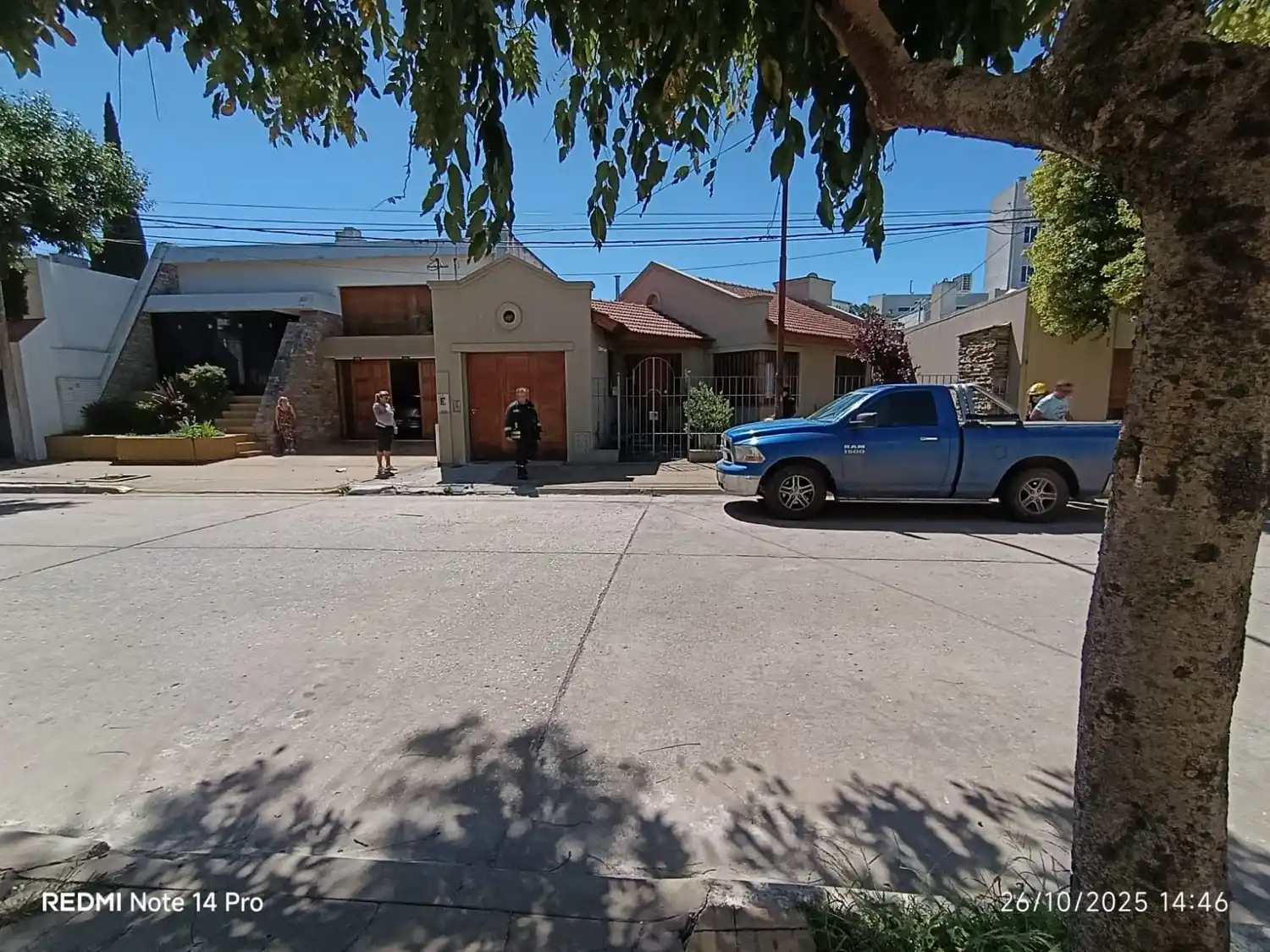 La camioneta que sufrió la fuga de gas. Foto: BVVT