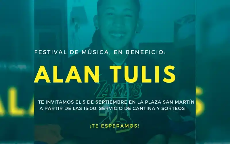 Festival de música para ayudar a Alan Tulis, un paciente oncológico de 18 años