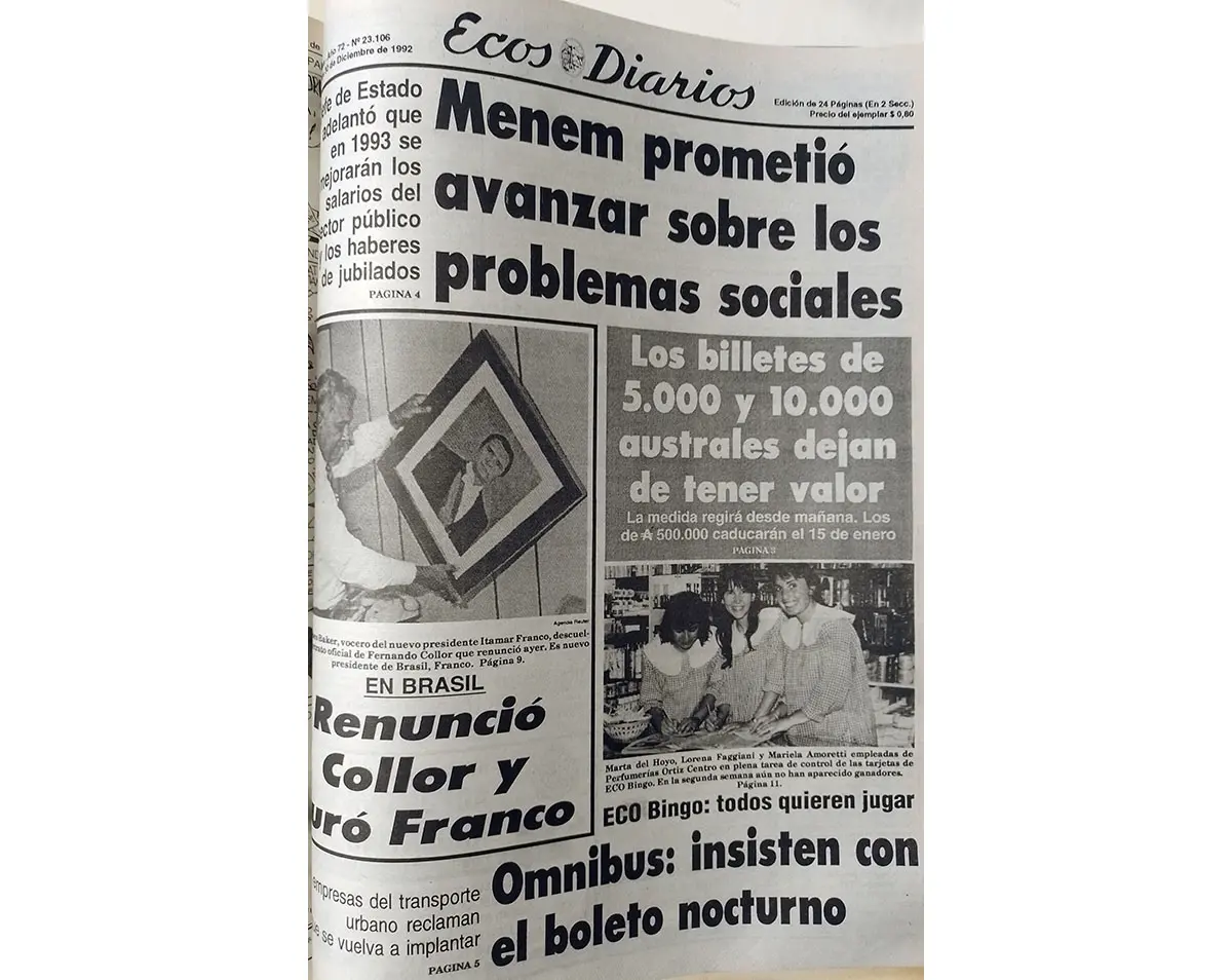Miércoles 30 de diciembre de 1992