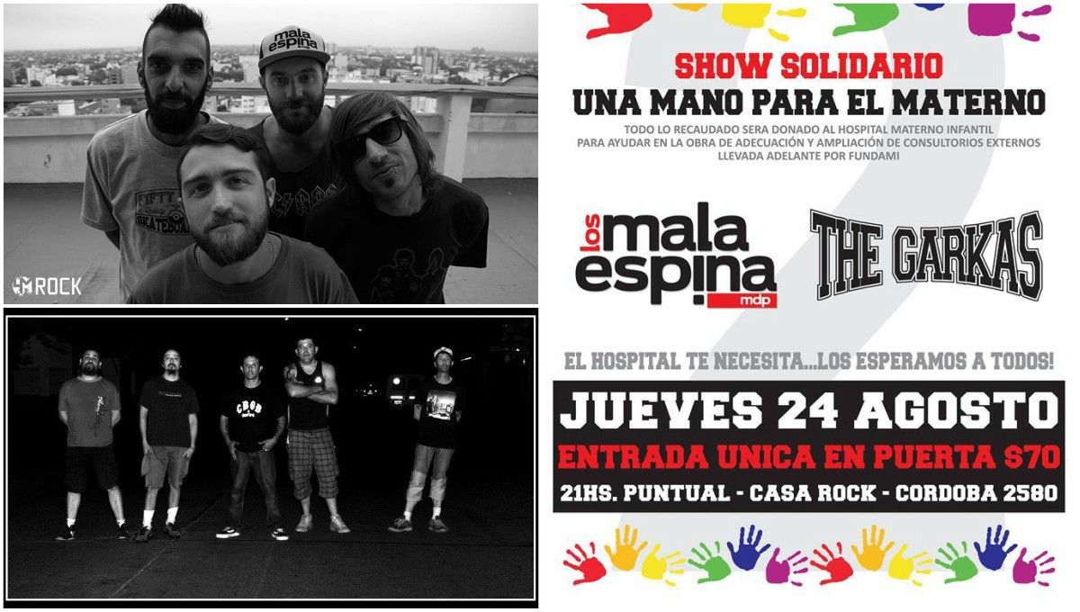 Show de rock marplatense a beneficio del Hospital Materno Infantil