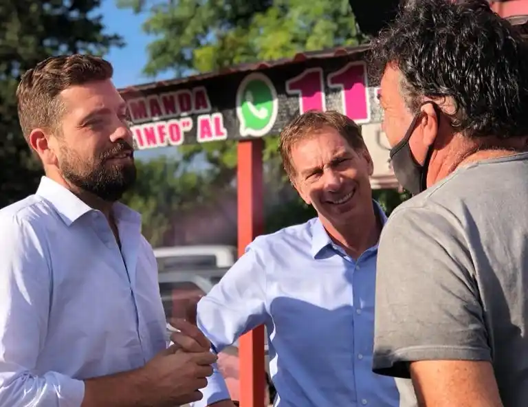 Santilli y Delfino de recorrida por Hurlingham: Escucharon los reclamos de los vecinos y comerciantes
