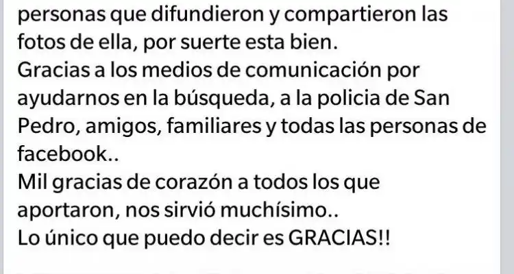Encontraron a Francesca