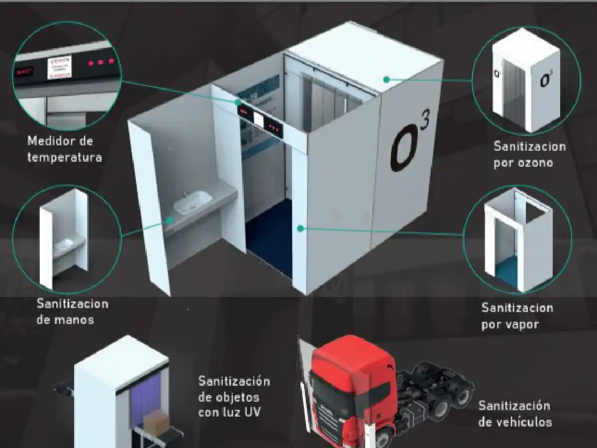 Estudiante de Diseño Industrial  del Cres desarrolló una cabina de  desinfección para una empresa local   