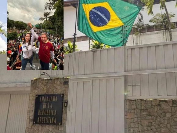 Opositores volvieron a la carga con el reclamo por los asilados en la Embajada Argentina