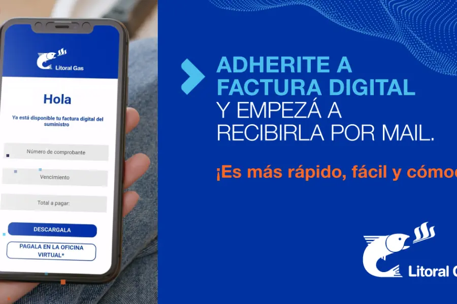 Más de 400 mil clientes ya reciben su factura del gas por mail