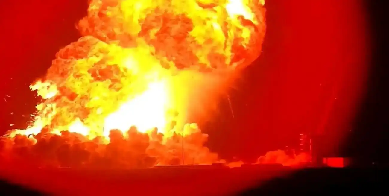 Explosión del Starship en Texas. Crédito: NASA.