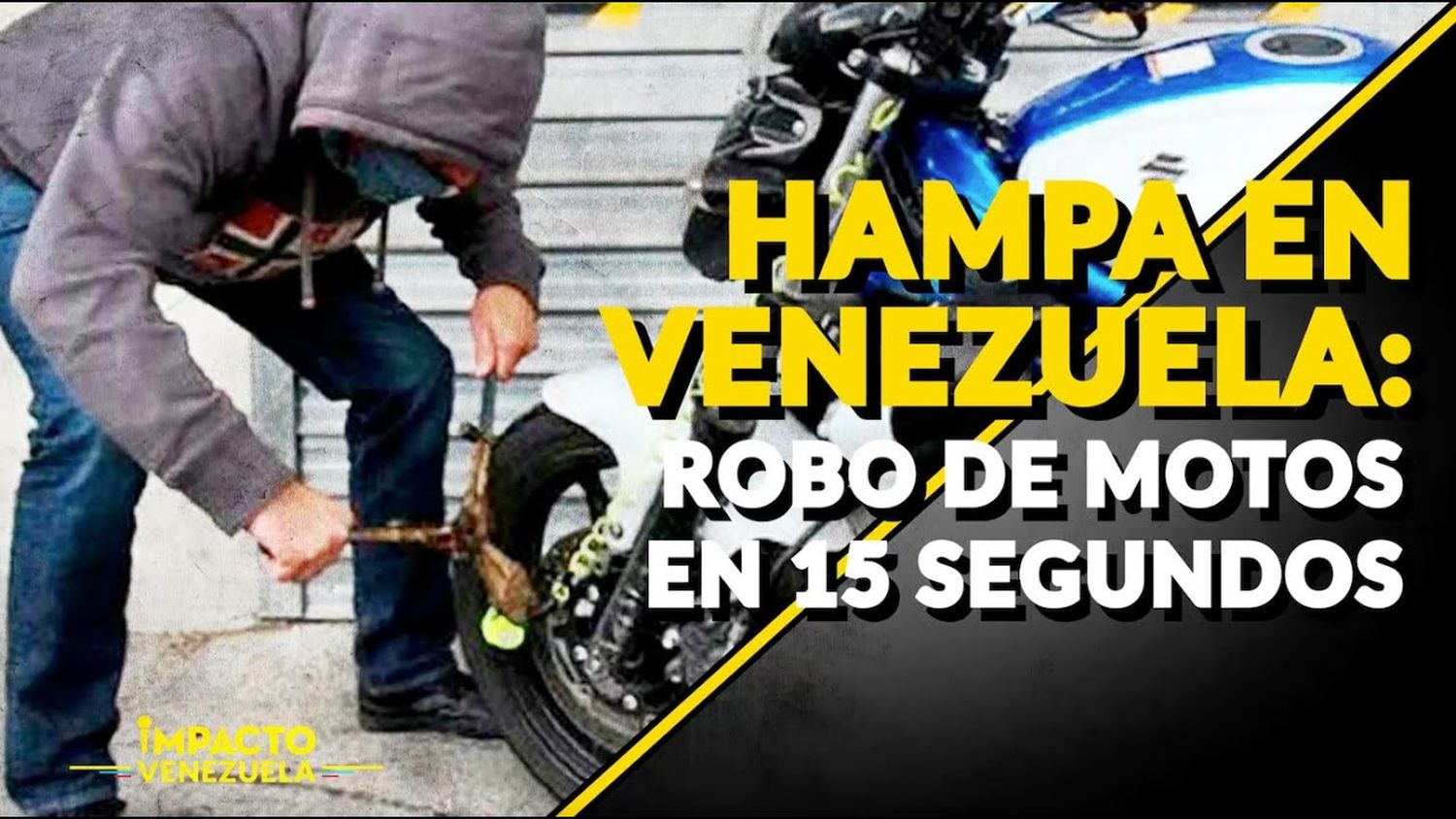 HAMPA EN VENEZUELA: robo de motos en 15 segundos