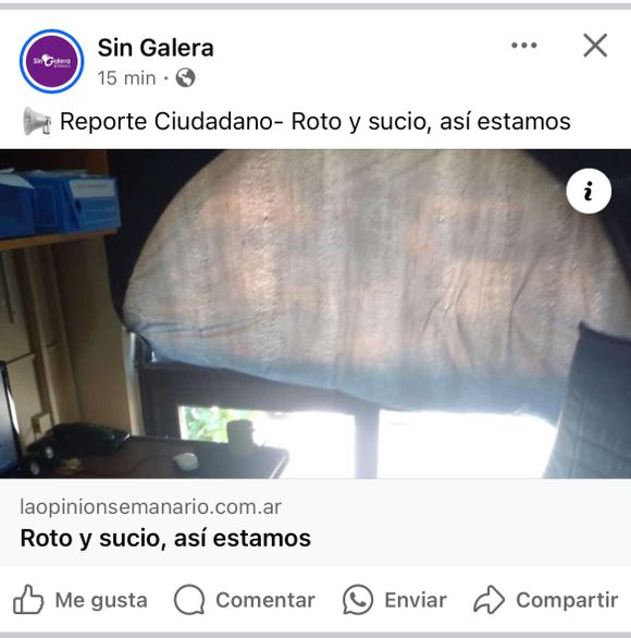 Cómo se rompió el vidrio de la ventana de la Municipalidad