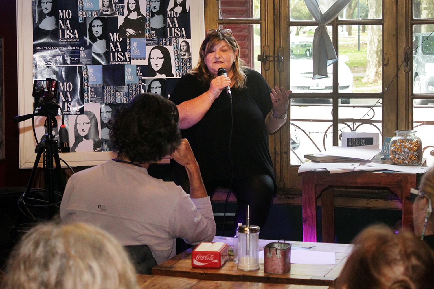 Sandra San Pedro. Dio una charla en Che Borges