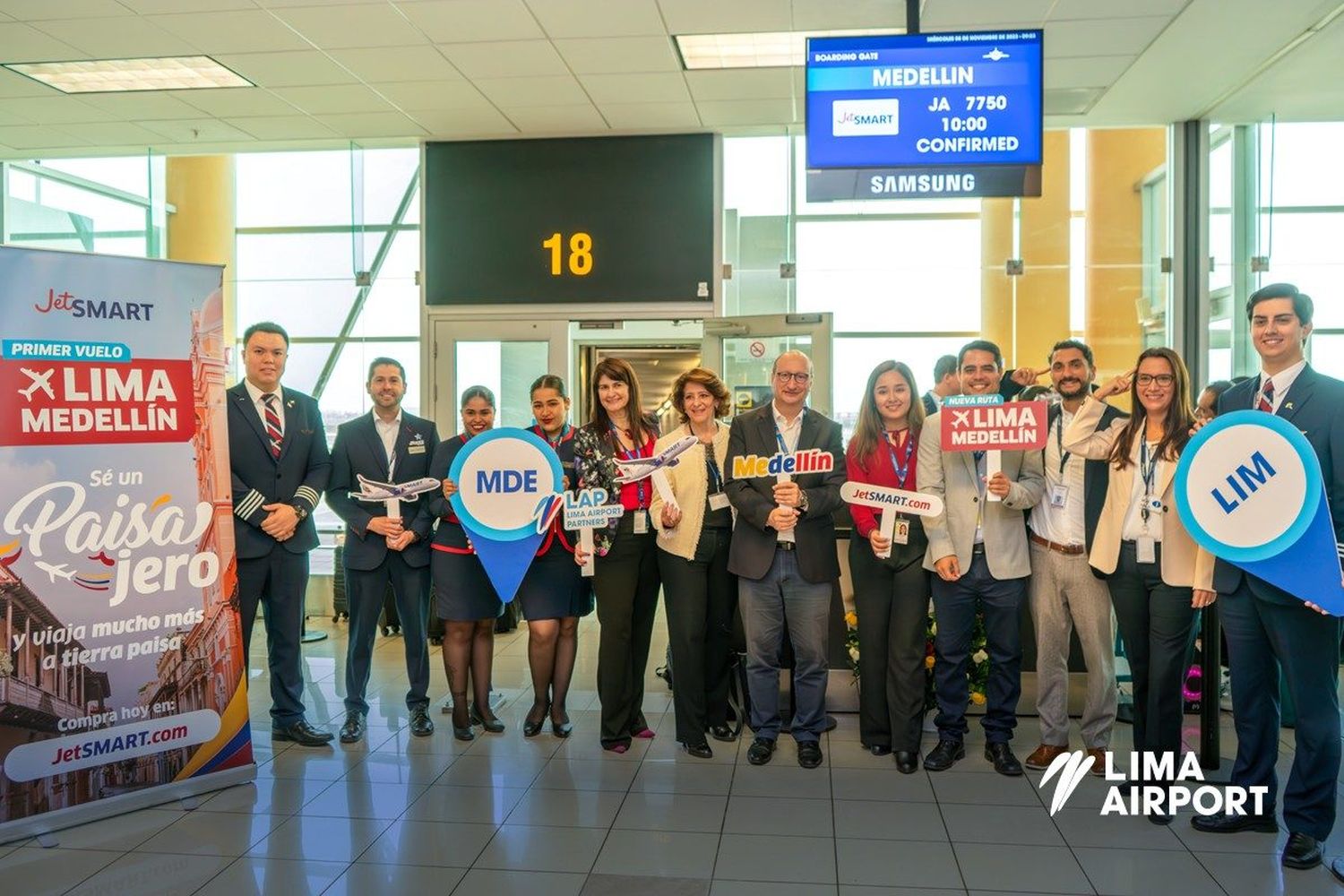 JetSMART inauguró sus vuelos entre Lima y Medellín