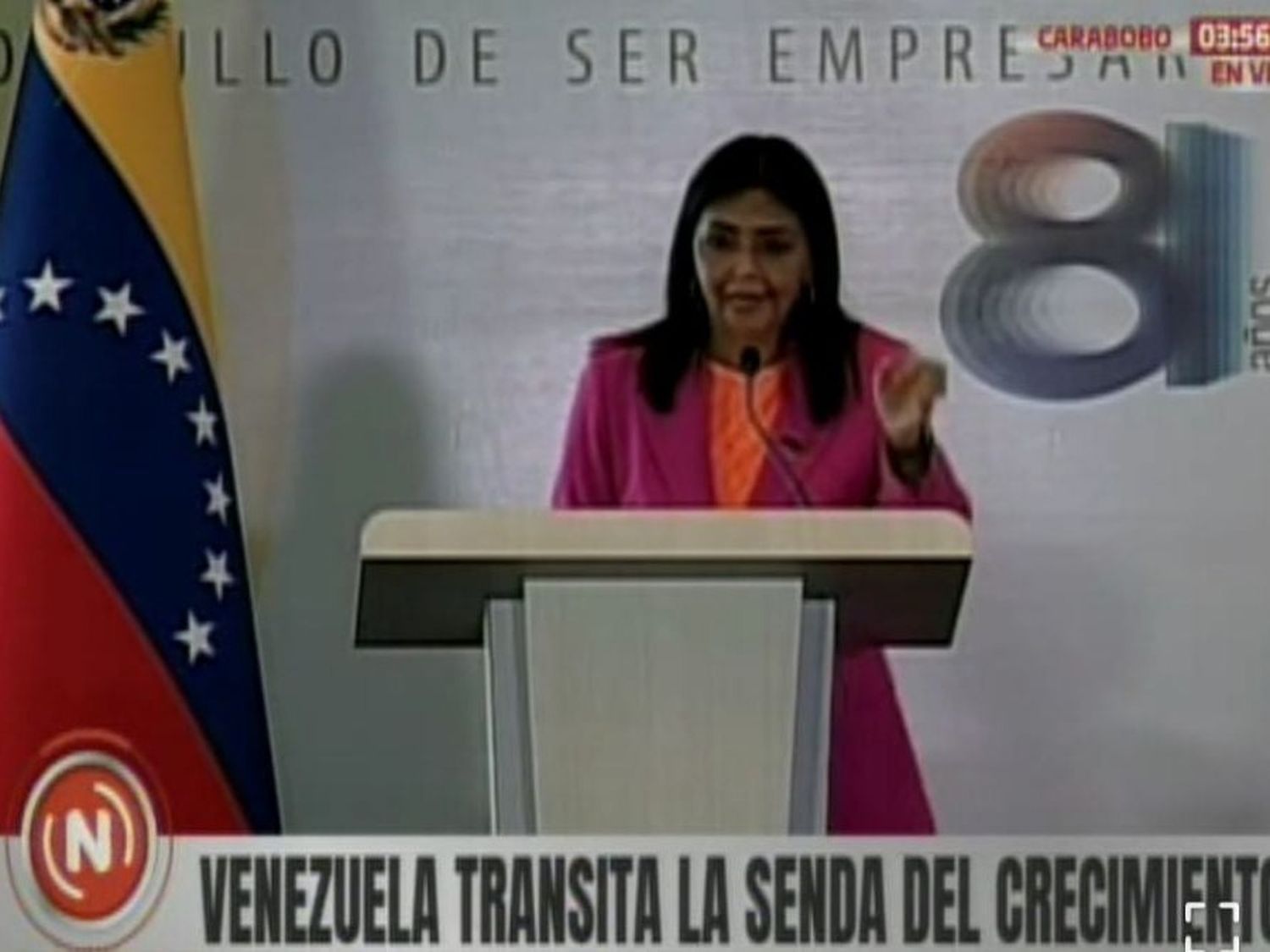 "Venezuela sigue en la senda del crecimiento económico": Delcy Rodríguez en la 81 asamblea de Fedecámaras