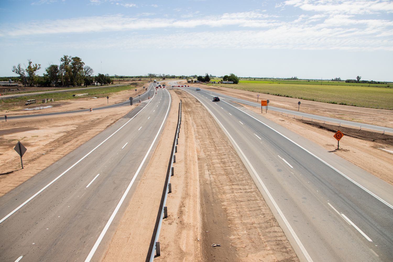 Perotti y Katopodis habilitaron 4,5 kilómetros de la autopista de la Ruta Nacional 34