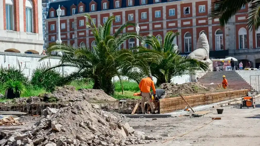 Las obras en la rambla de Mar del Plata.