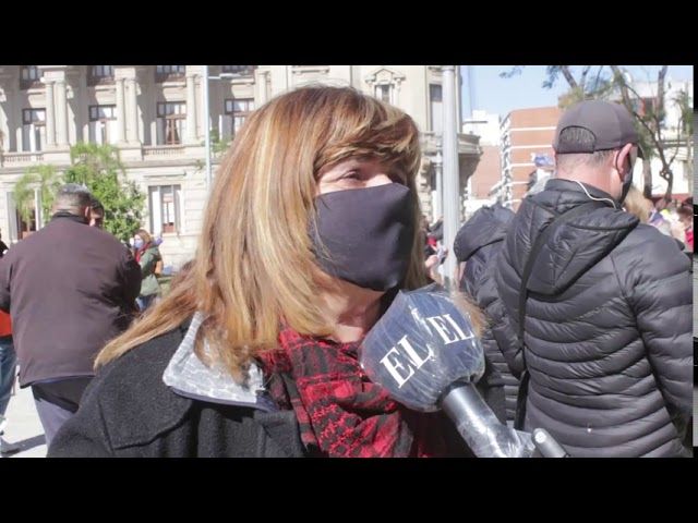 Marcha en apoyo al policía remisero detenido por el doble crimen