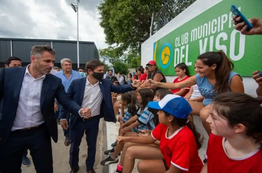 Kicillof y Achával inauguraron un nuevo polideportivo municipal en Del Viso