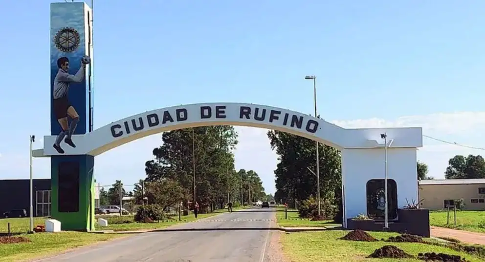 El crimen se cometió en la noche del domingo 3 de mayo en la ciudad de Rufino. Foto: Junta Regional de Historia de Rufino.