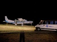 Traslado de órganos en un vuelo sanitario que pudo operar de noche en la pista del  Aero Club Tandil