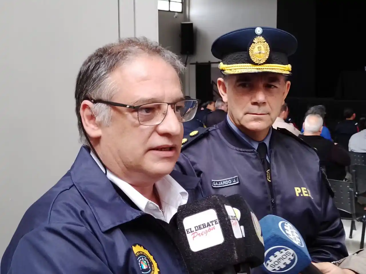 Gabriel Ferro junto a Jorge Gajardo.