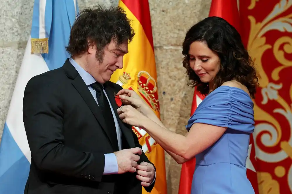 En España, Javier Milei volvió a apuntar contra Pedro Sánchez