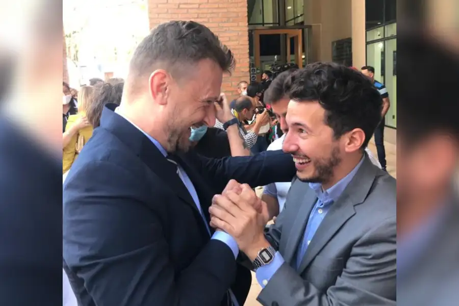 Germán Kiczka y su amigo, Pedro Puerta.