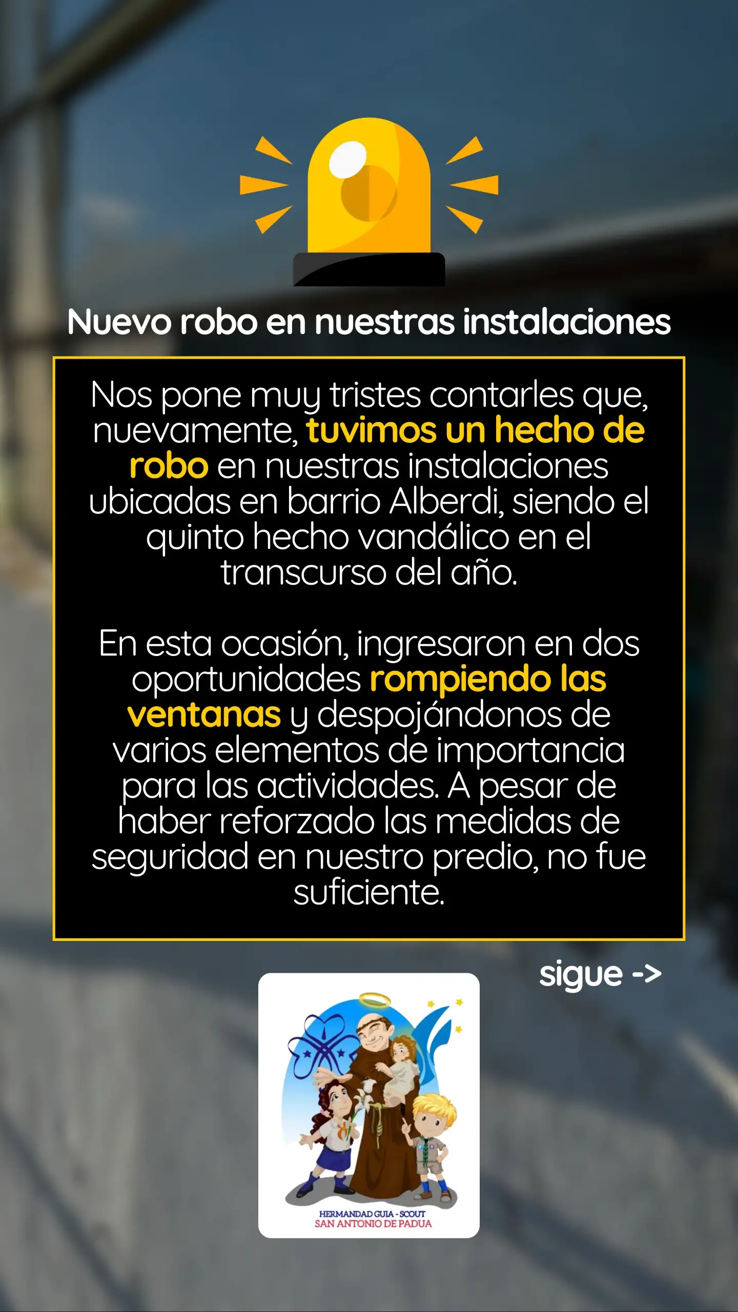 Comunicado de la Hermandad Guía Scout