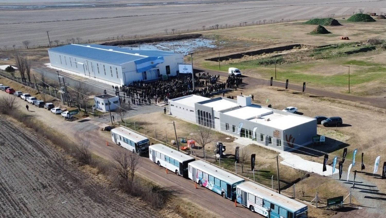 Toma aérea de la nueva planta durante la inauguración de este sábado. Foto: MVT