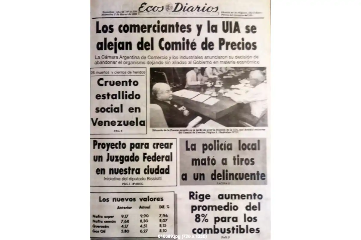 Miércoles 1 de marzo de 1989
