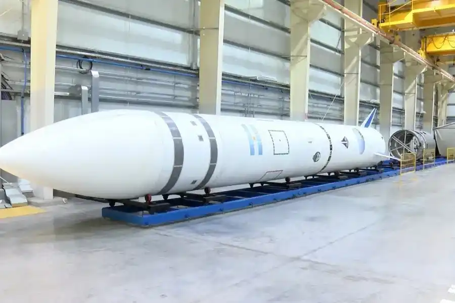 El primer Tronador II-70, se lanzará en el 2026 desde la base espacial que Argentina tiene en Punta Indio. Gentileza: AIRE de Santa Fe