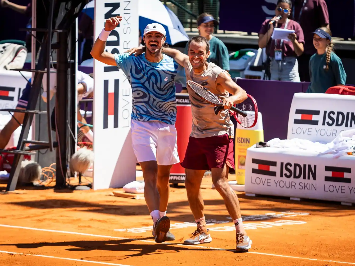 Collarini y Kicker festejan su pase a la final.